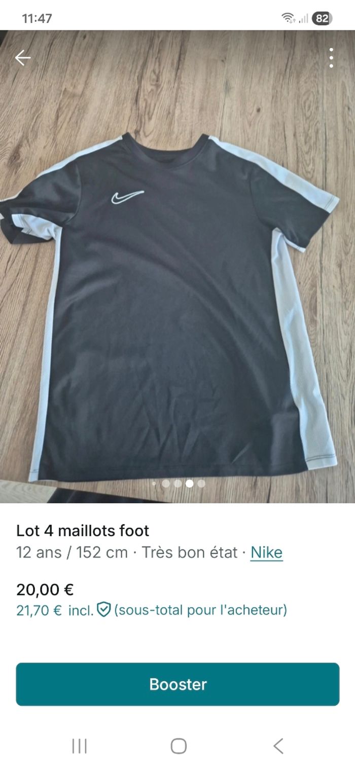 Lot 4 maillots foot1 - photo numéro 10