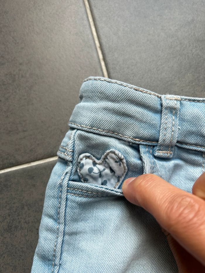 Short en jeans clair TAO bébé fille - photo numéro 2