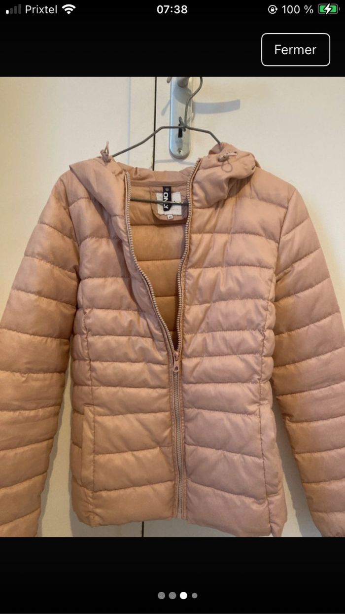 Doudoune rose pale