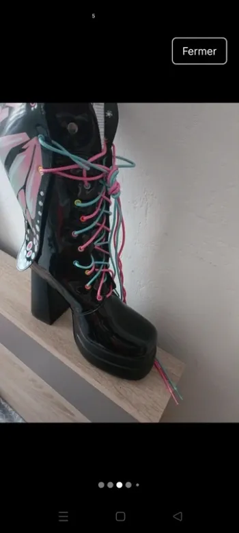 Jolies bottes plateforme papillon