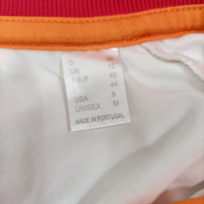 Polo blanc unisexe Golfino col coloré et bandes latérales – Taille L / 40 A1156 - photo numéro 5