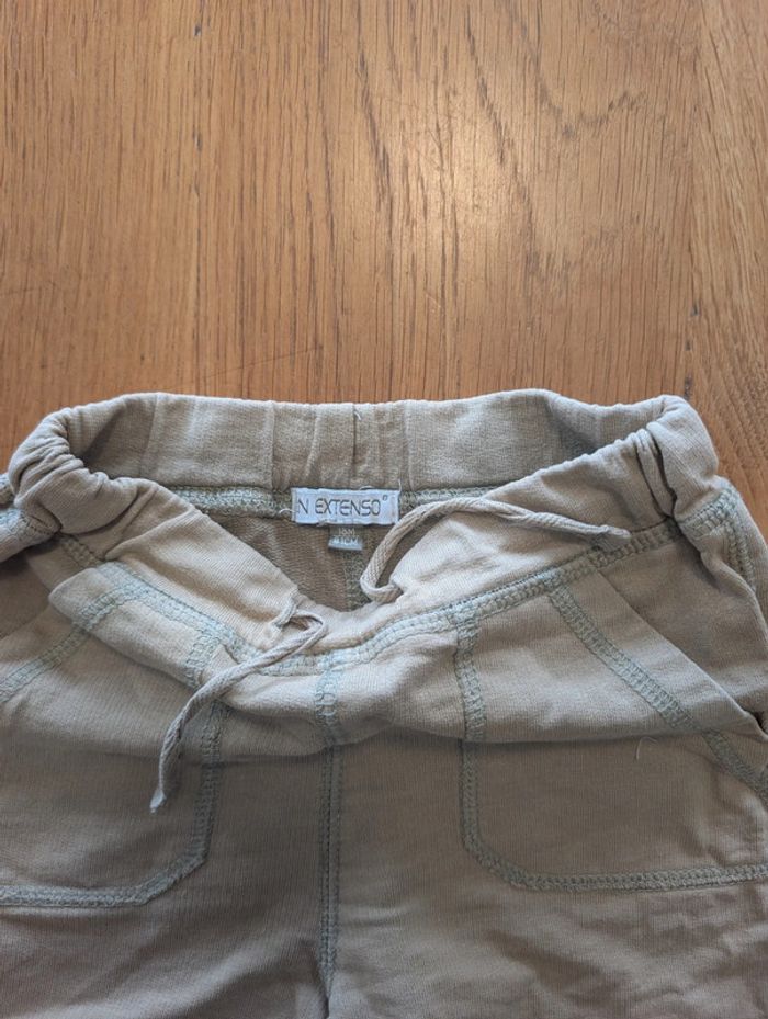 Short en tissu ceinture élastique kaki 18 mois - photo numéro 2