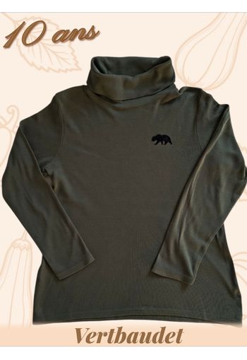 💚 Sous-pull kaki uni (10 ans) 💚