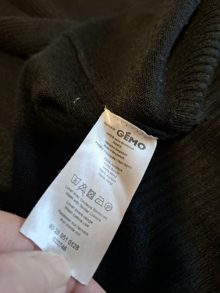 Beau gilet femme long G'Club by Gémo XL col châle noir très bon état - photo numéro 6