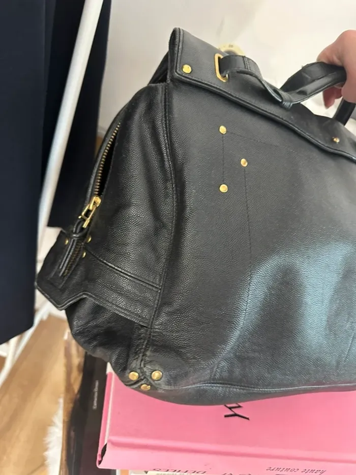 Sac à main Jerome Dreyfuss noir modèle Carlos - photo numéro 4