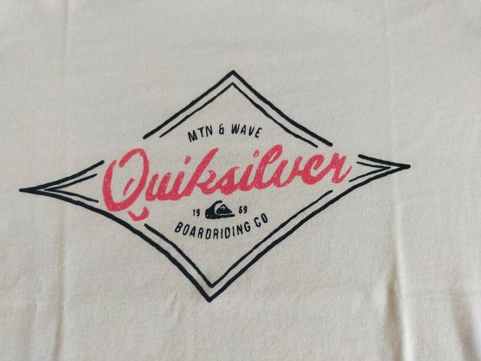 Tee-shirt manches courtes blanc Quiksilver garçon 10ans - photo numéro 2