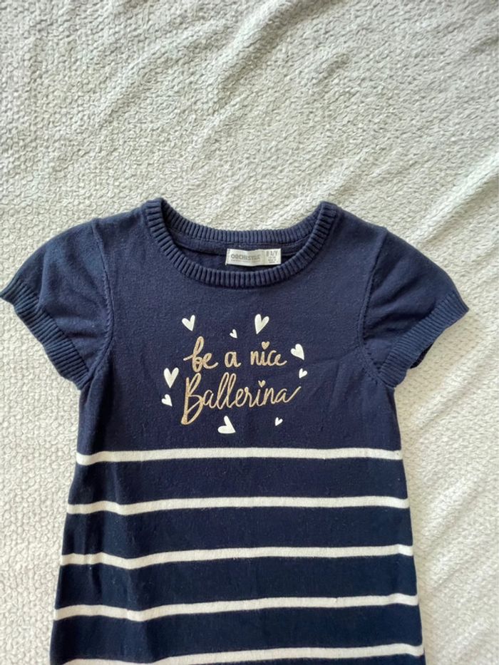 Robe fille bleu marine et blanc Orchestra 8 ans - photo numéro 2