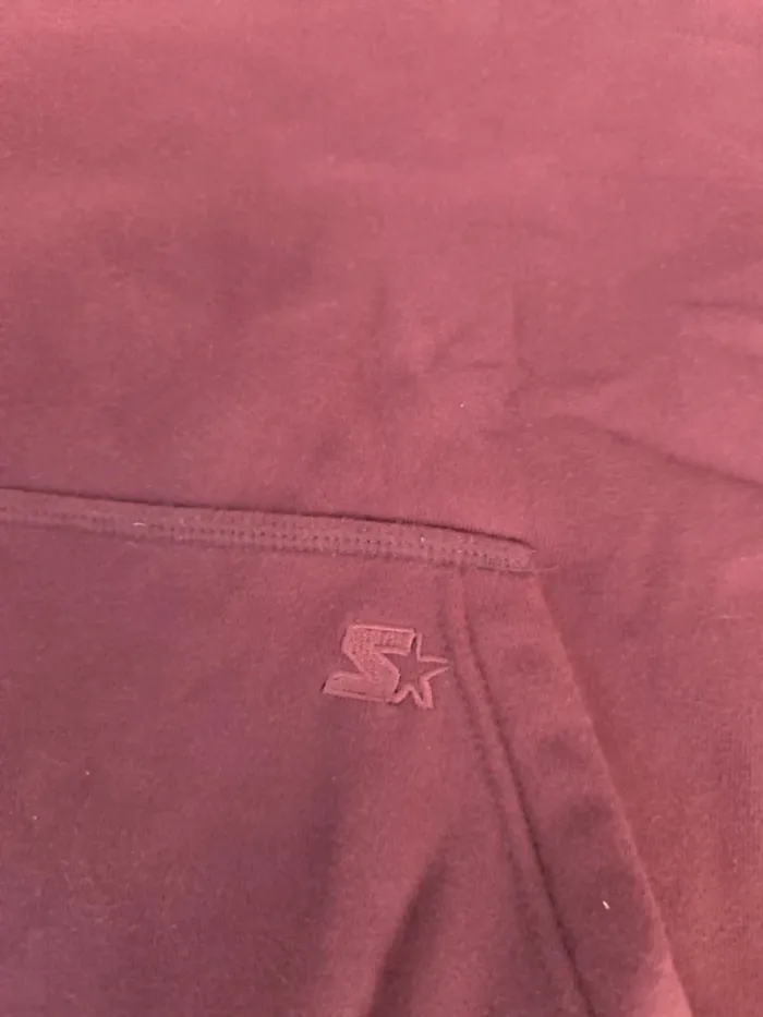 Sweat capuche bordeaux gris starter excellent état XL homme - photo numéro 3