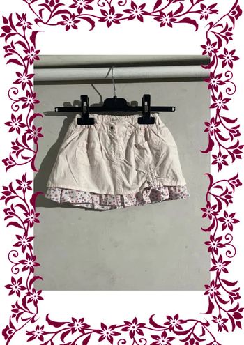 Jupe rose fleurie 12 mois