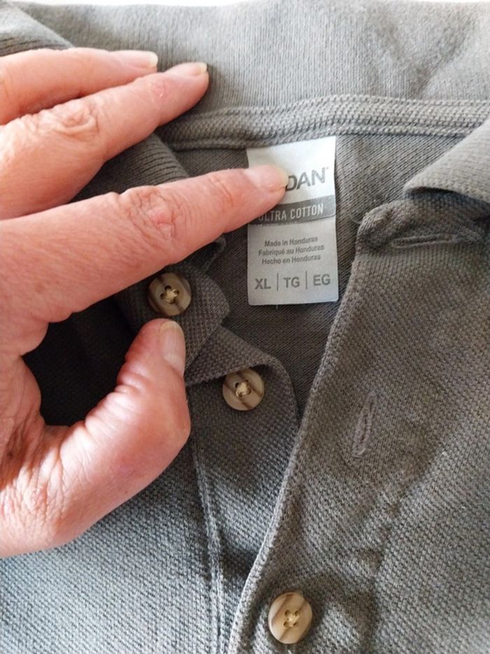 Polo Gris Homme Taille XL - photo numéro 4