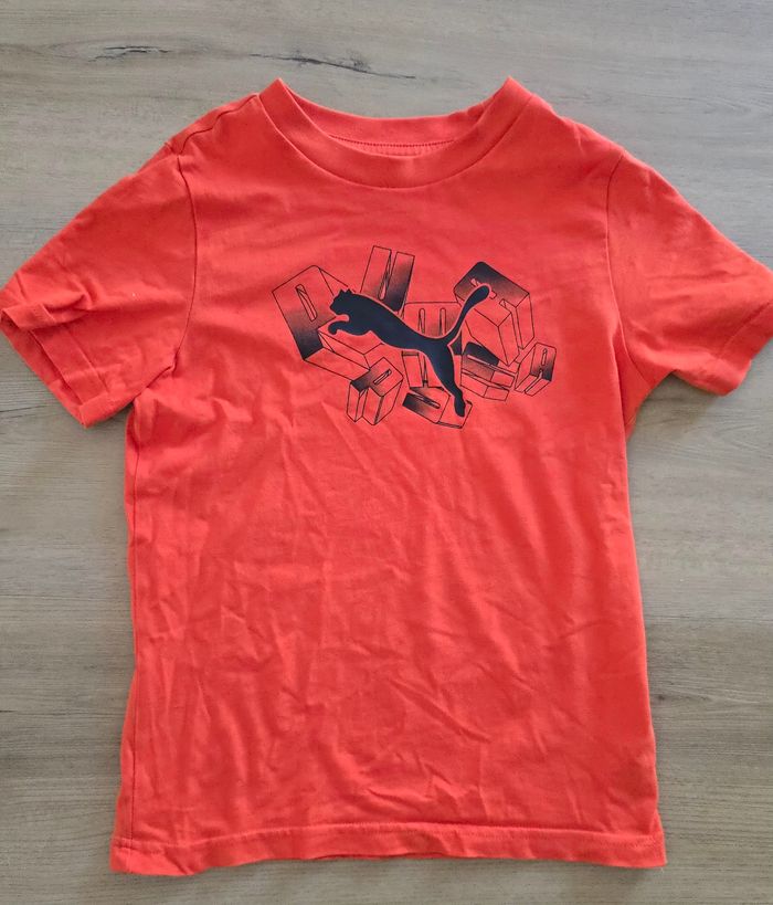 Tee shirt orange puma 7 et 8 ans comme neuf