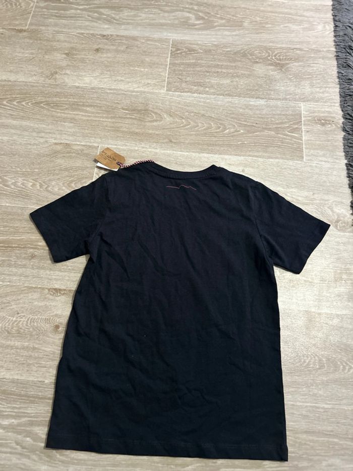 T-shirt Teddy smith noir logo bleu ciel 9-10ans - photo numéro 3