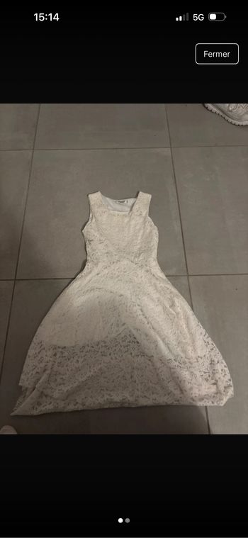 Robe dentelle blanche taille 10 ans maelys