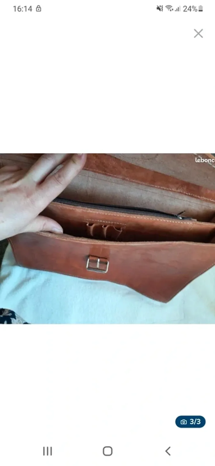 Cartable cuir - photo numéro 3