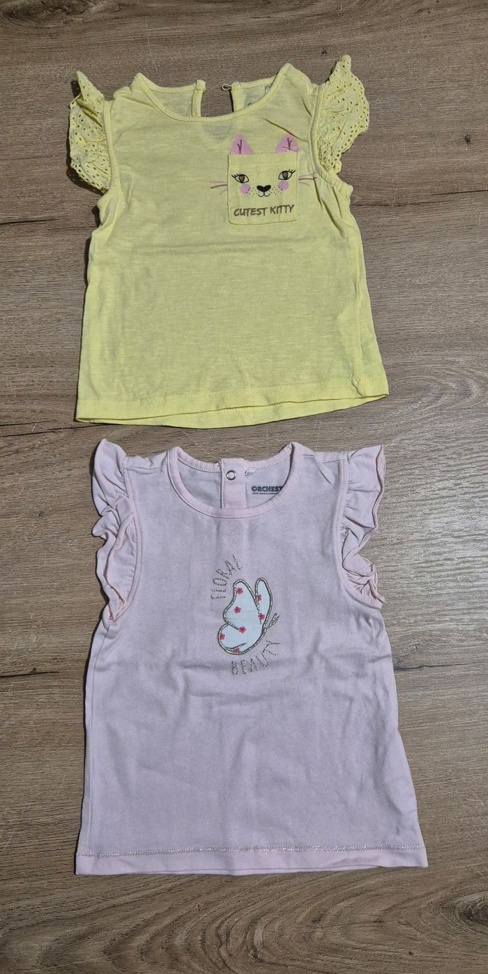 Lot t-shirts MC 12 mois