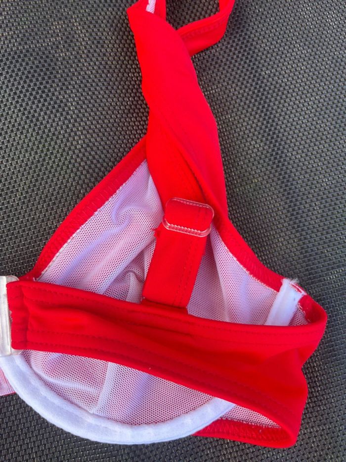 Haut de maillot de bain rouge taille S - photo numéro 5