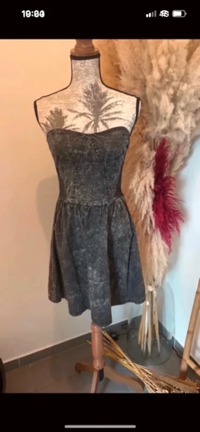 Robe bustier en jeans