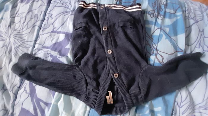 Gilet cardigan bleu marine