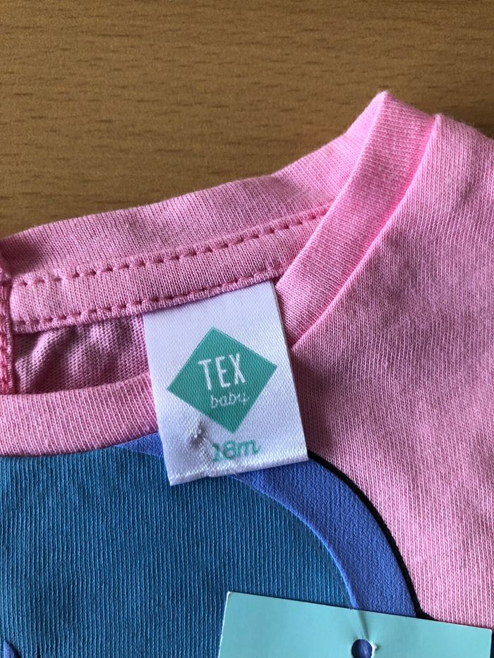 tee shirt rose fille tex baby 81 cm 18 mois - photo numéro 2