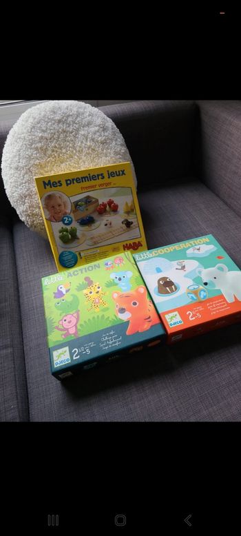 Lot de 3 jeux haba bébé maternelle djeco