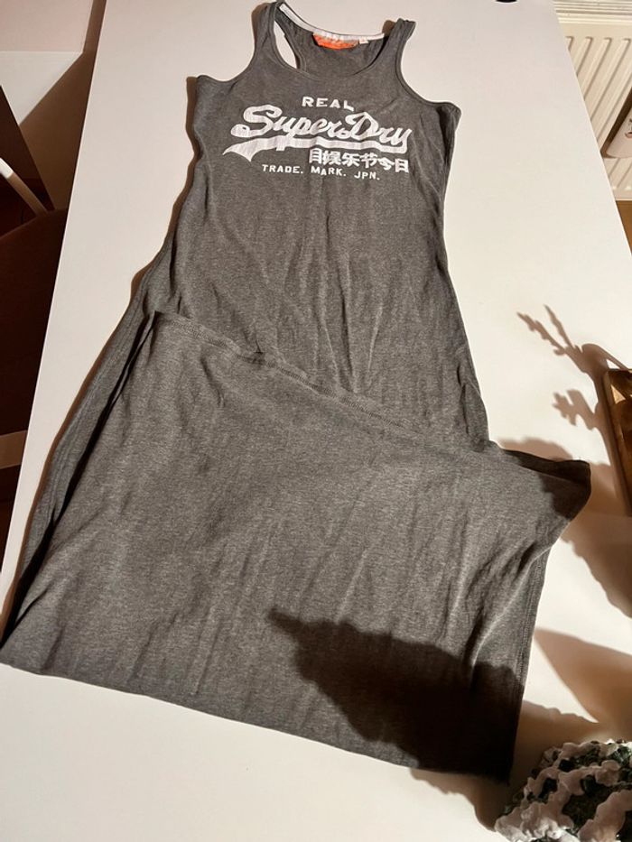 Robe longue grise - superdry- droite - taille S - photo numéro 8