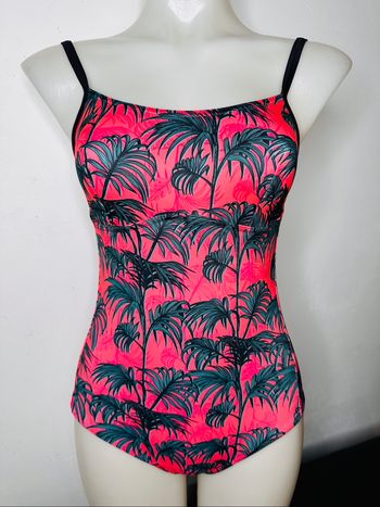 Maillot de bain rose palmiers