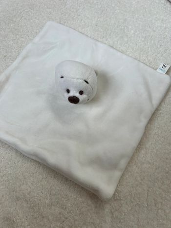 Doudou plat winnie blanc