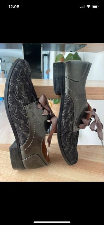 Derbies bi matière kaki
