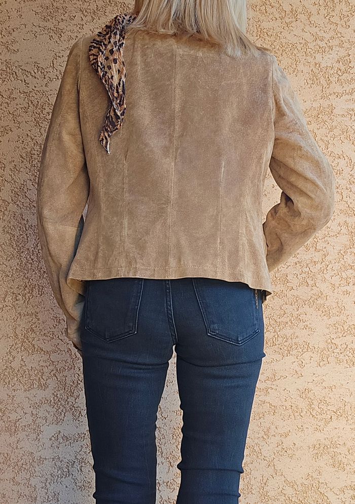 📌 Blouson Veste en Cuir suédé (daim)- Laura Clément - photo numéro 9