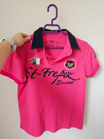 T-shirt polo rose "St-Tropez So Cool" – style chic et décontracté