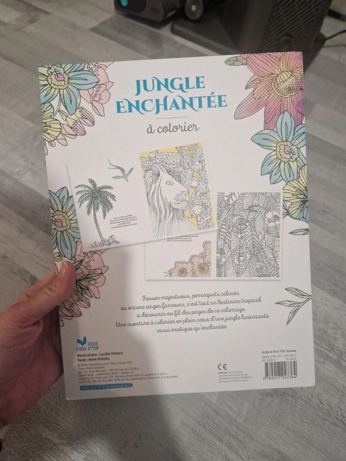 Livre coloriage jungle enchantée - photo numéro 2