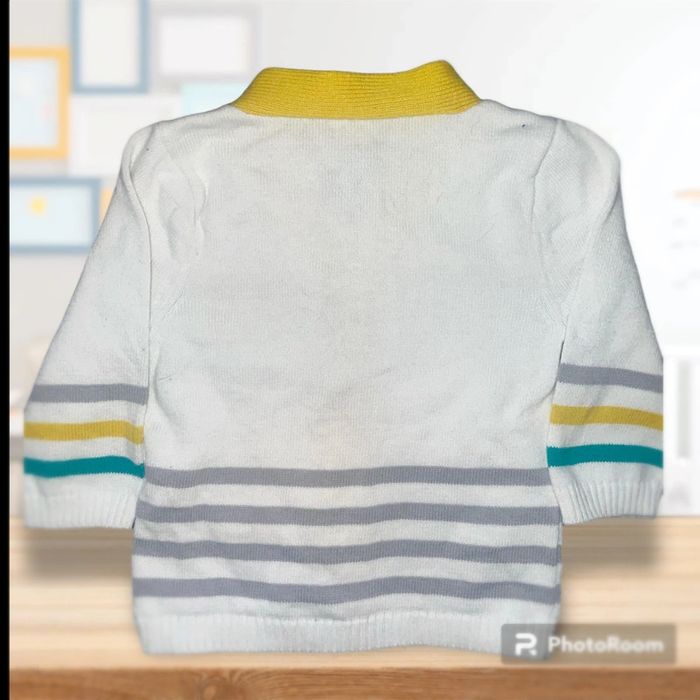 Gilet bébé blanc et jaune - photo numéro 2