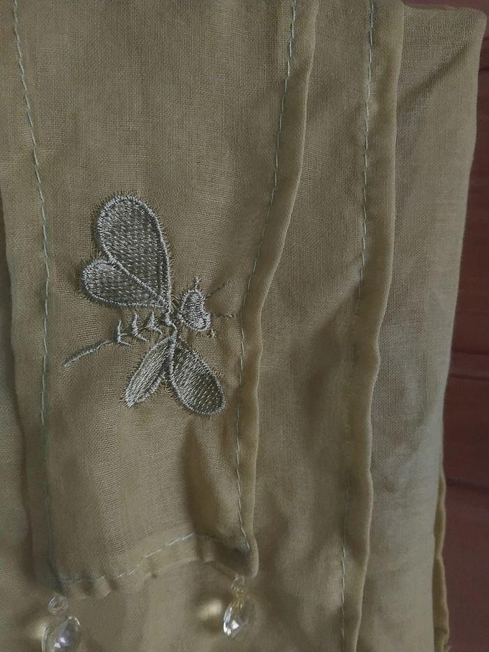 Abat jour en tissu vert anis - photo numéro 2