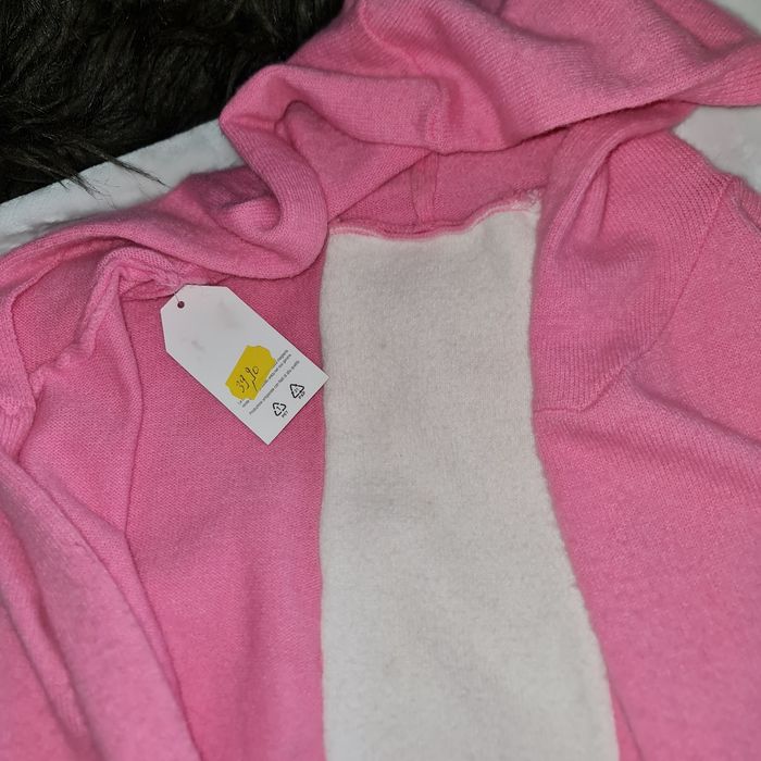 Long gilet maille oversize rose neuf - photo numéro 3