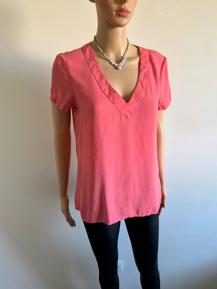 Blouse rose à manches courtes Vila taille S jamais portée - photo numéro 2