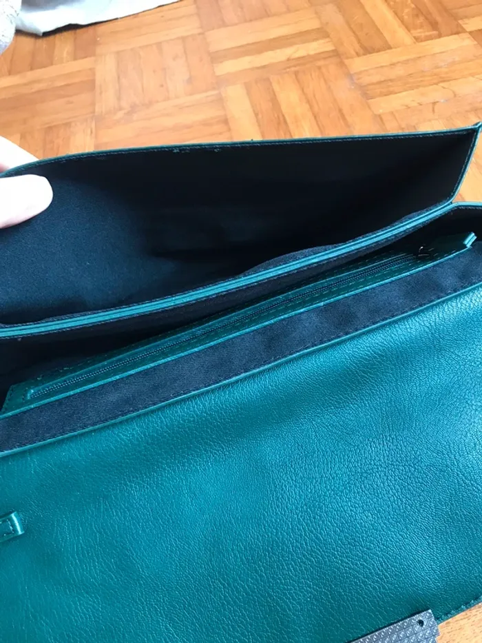 Sac pochette en cuir verte Parfois - photo numéro 4