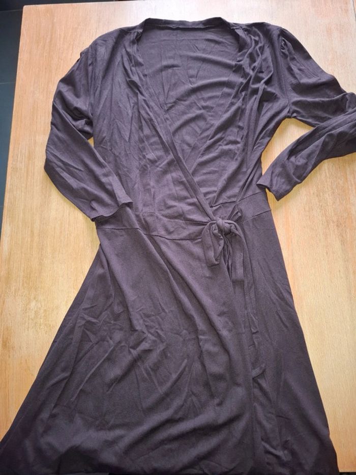 Robe peignoir marron - photo numéro 2
