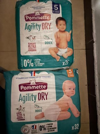 2  paquet de Couches bébé a 15€