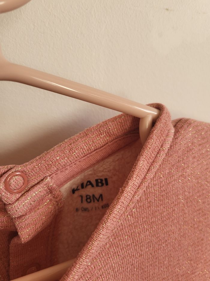 🌷Robe  rose et dorée fille 18 mois kiabi - photo numéro 4