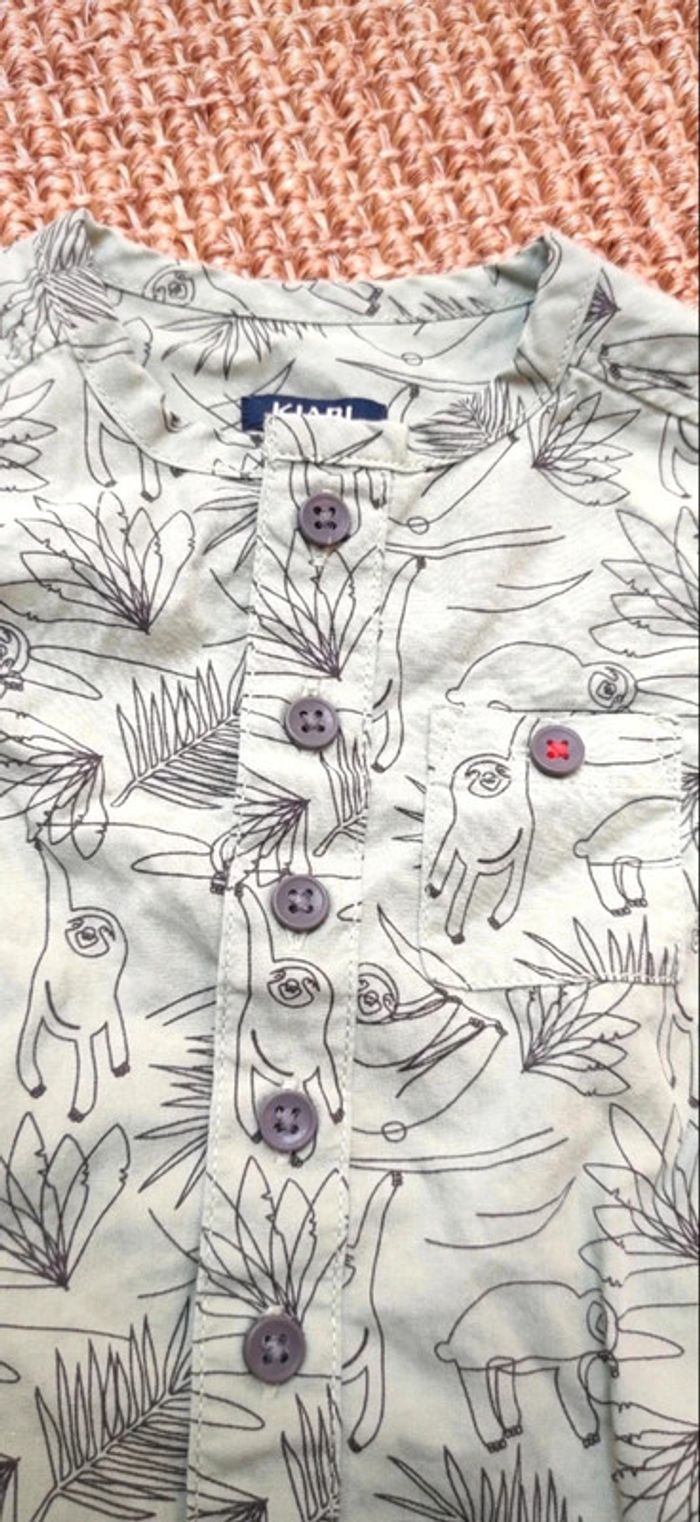 Lot 1 mois combinaison P'tit Bisou chemise Kiabi paresseux - photo numéro 5