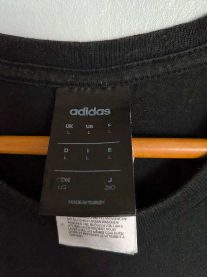 Tee shirt noir adidas taille L - photo numéro 3