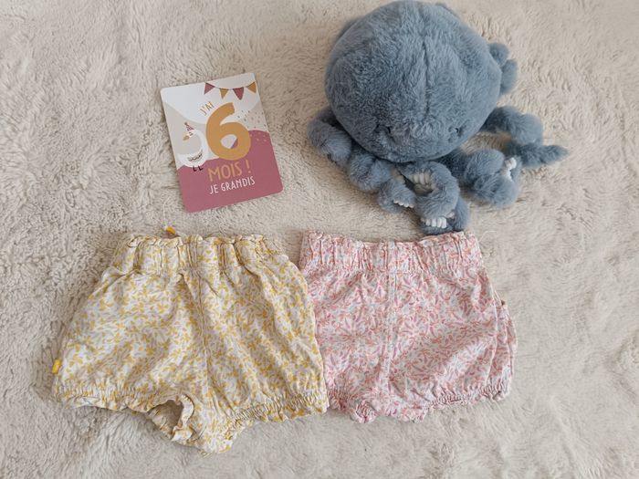 Lot 2 shorts culotte 6 mois obaibi - photo numéro 3