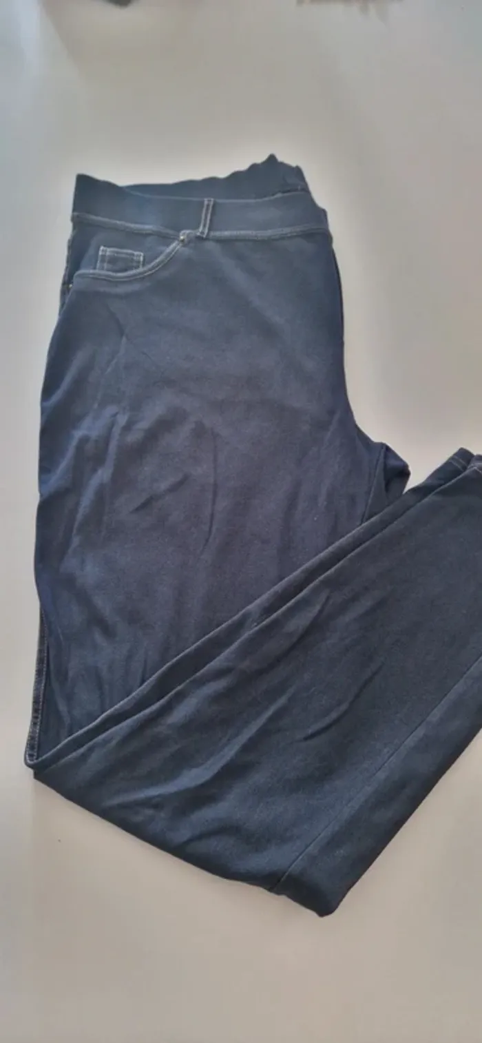 Jegging couleur jean bleu