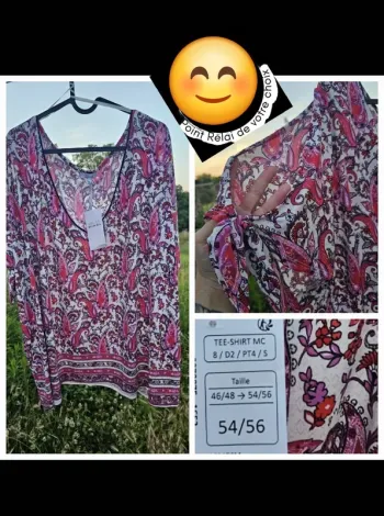 Tee shirt blouse femme 54  /56 neuf grand taille