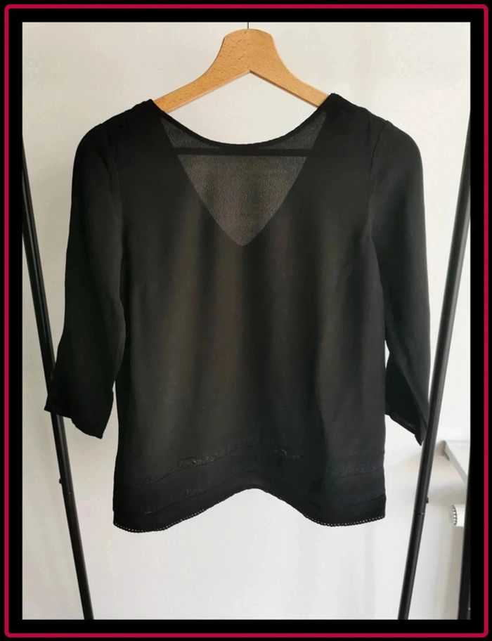 Blouse noire manches 3/4