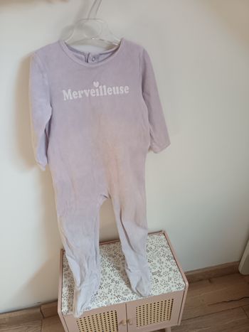 Pyjama lavande lila Merveilleuse 24 mois