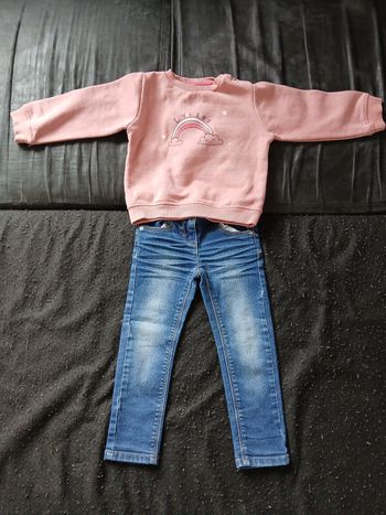 Ensemble jean/pull 24 mois fille