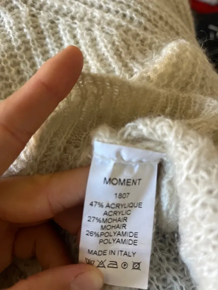 Pull blanc en laine - photo numéro 4