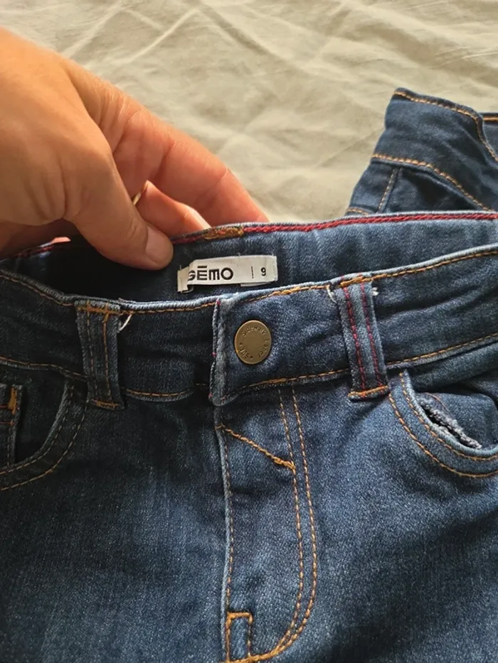Lot de 3 jeans skinny bleus taille 12 10 et 9 ans kiabi et gemo - photo numéro 2
