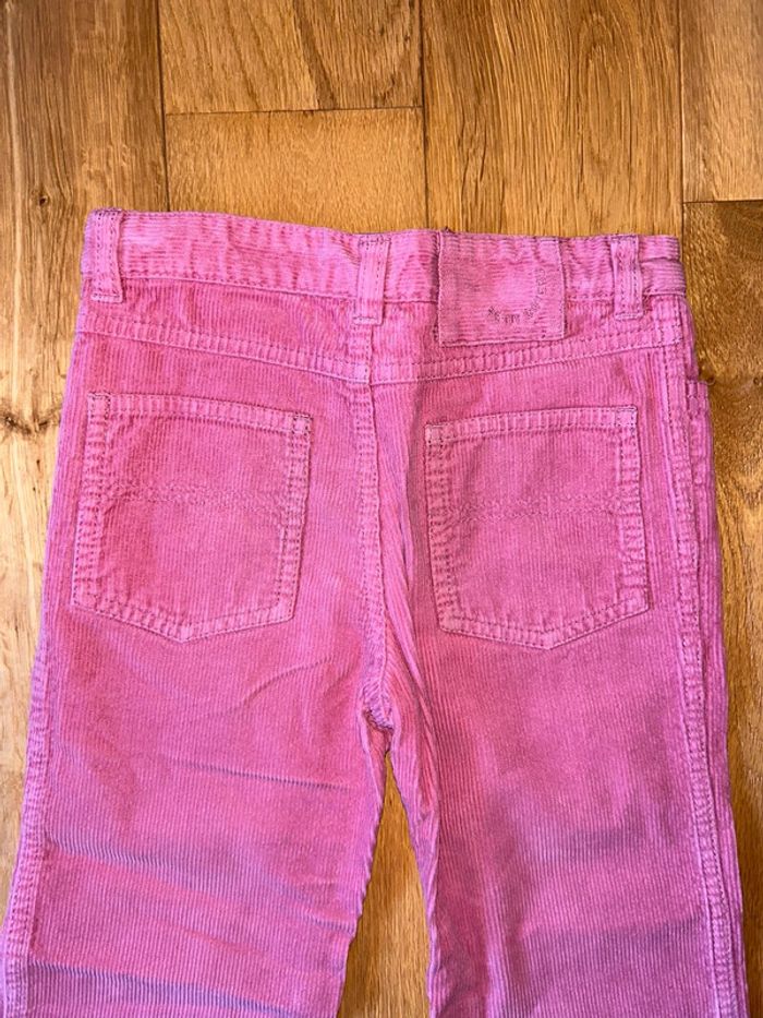 Pantalon en velours côtelé rose ajustable - photo numéro 6
